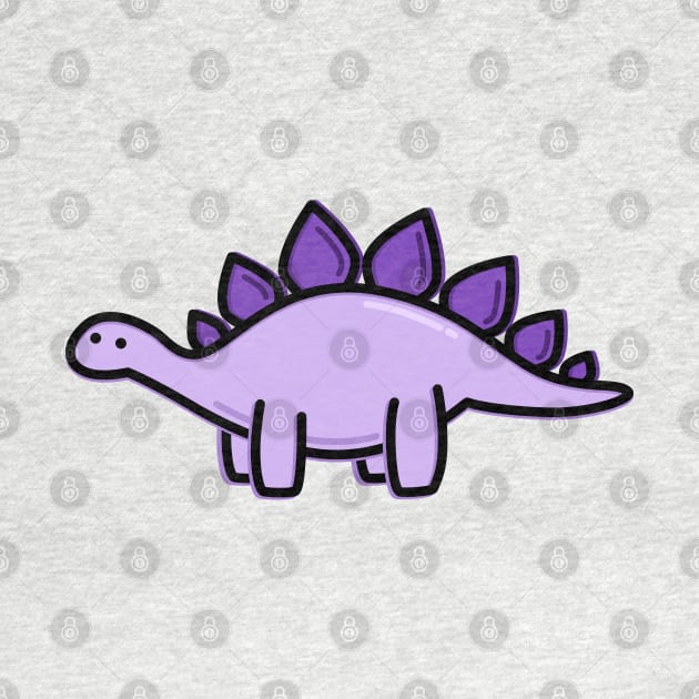 Purple Dino by happyfruitsart